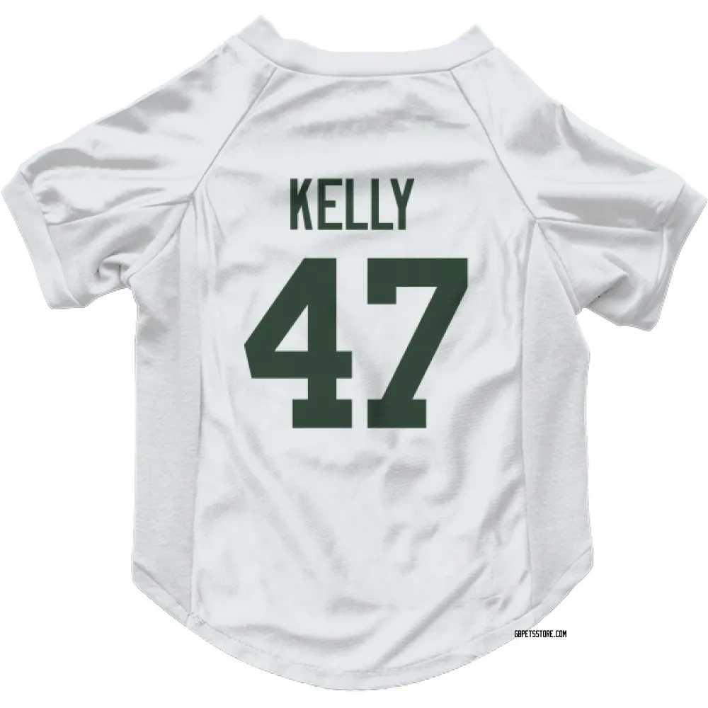 Green Bay Packers Nyjalik Kelly White Pet Jersey for Dog & Cat