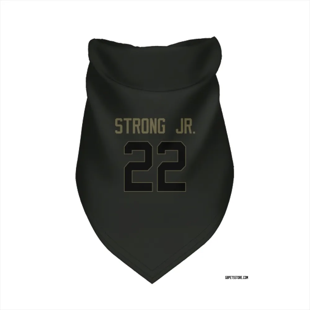 Green Bay Packers Pierre Strong Jr. Black Service Pet Bandana for Dog & Cat