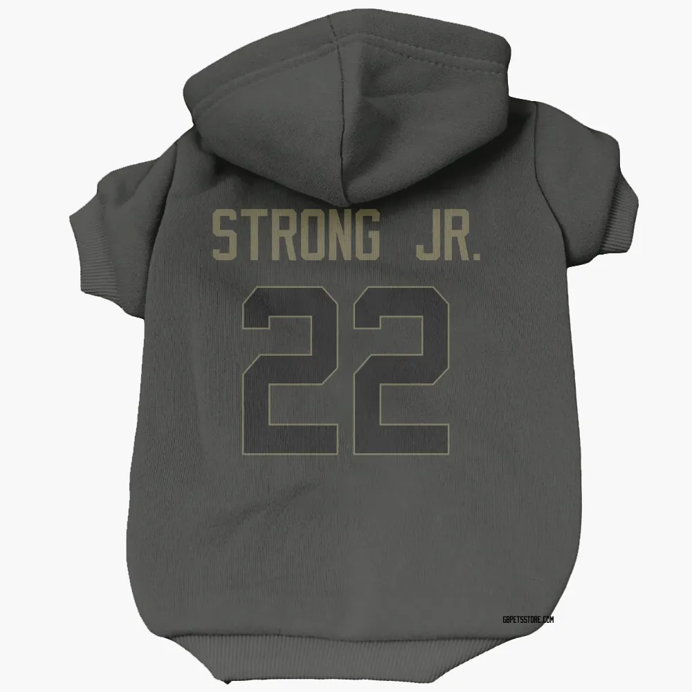 Green Bay Packers Pierre Strong Jr. Black Service Pet Hoodie for Dog & Cat