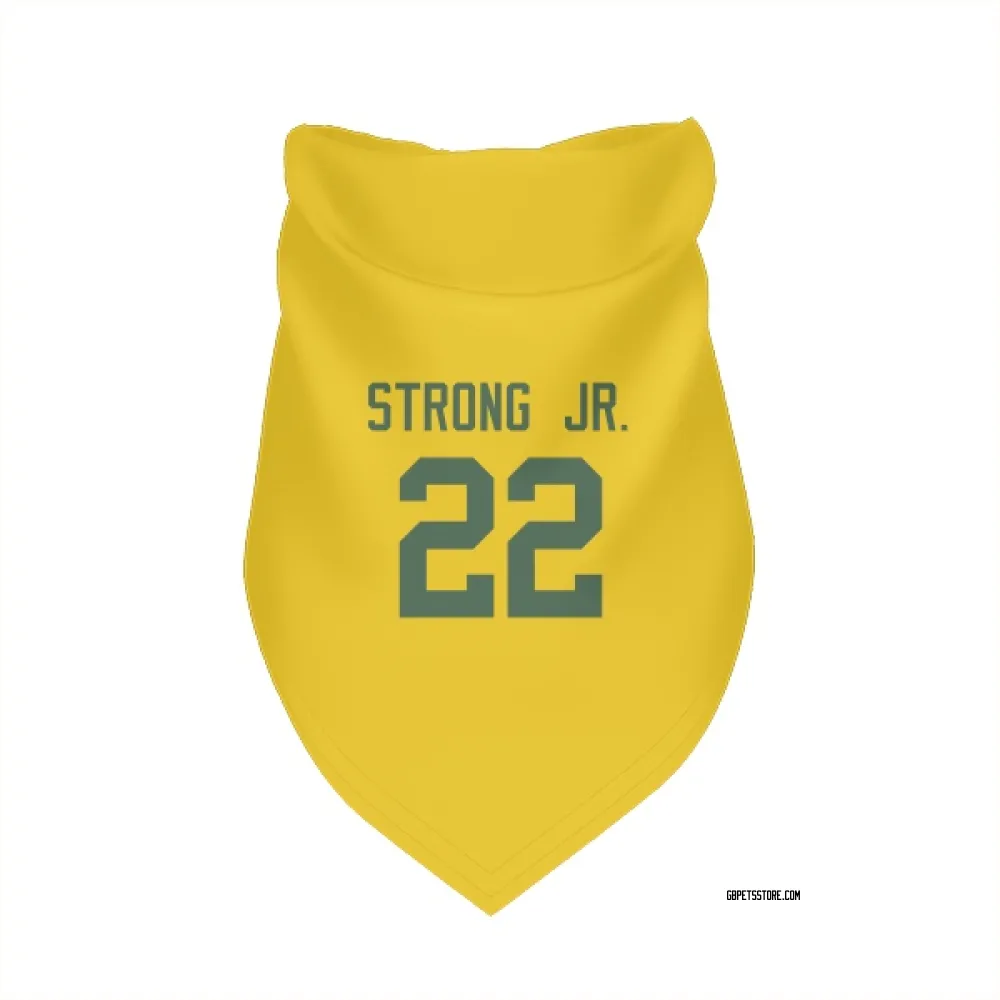 Green Bay Packers Pierre Strong Jr. Gold Pet Bandana for Dog & Cat