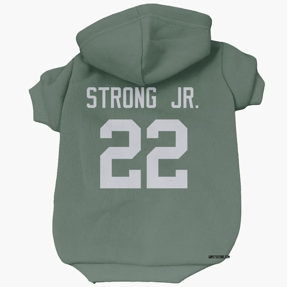 Green Bay Packers Pierre Strong Jr. Green Pet Hoodie for Dog & Cat