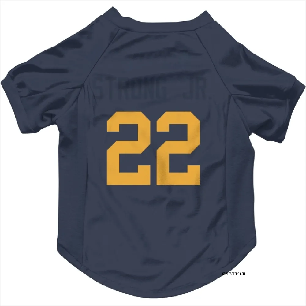 Green Bay Packers Pierre Strong Jr. Navy Pet Jersey for Dog & Cat