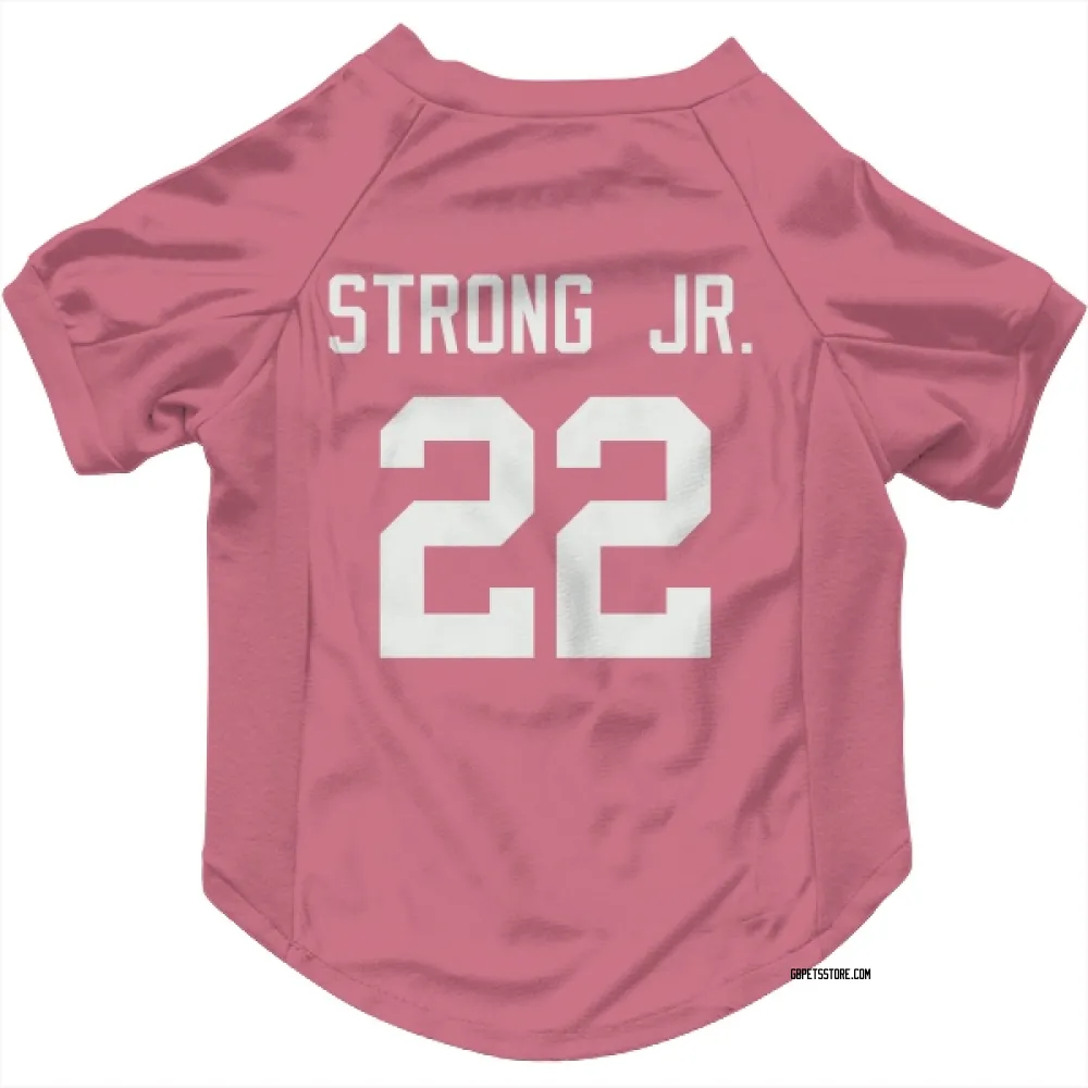 Green Bay Packers Pierre Strong Jr. Pink Pet Jersey for Dog & Cat