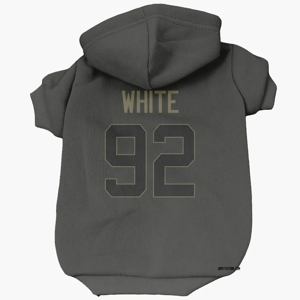 Green Bay Packers Reggie White Black Service Pet Hoodie for Dog & Cat