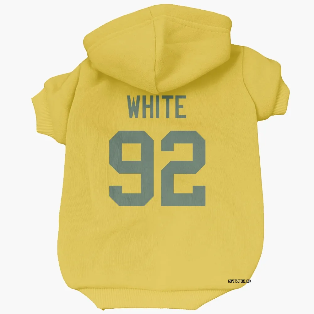 Green Bay Packers Reggie White Gold Pet Hoodie for Dog & Cat