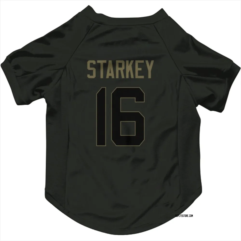 Green Bay Packers Rory Starkey Black Service Pet Jersey for Dog & Cat