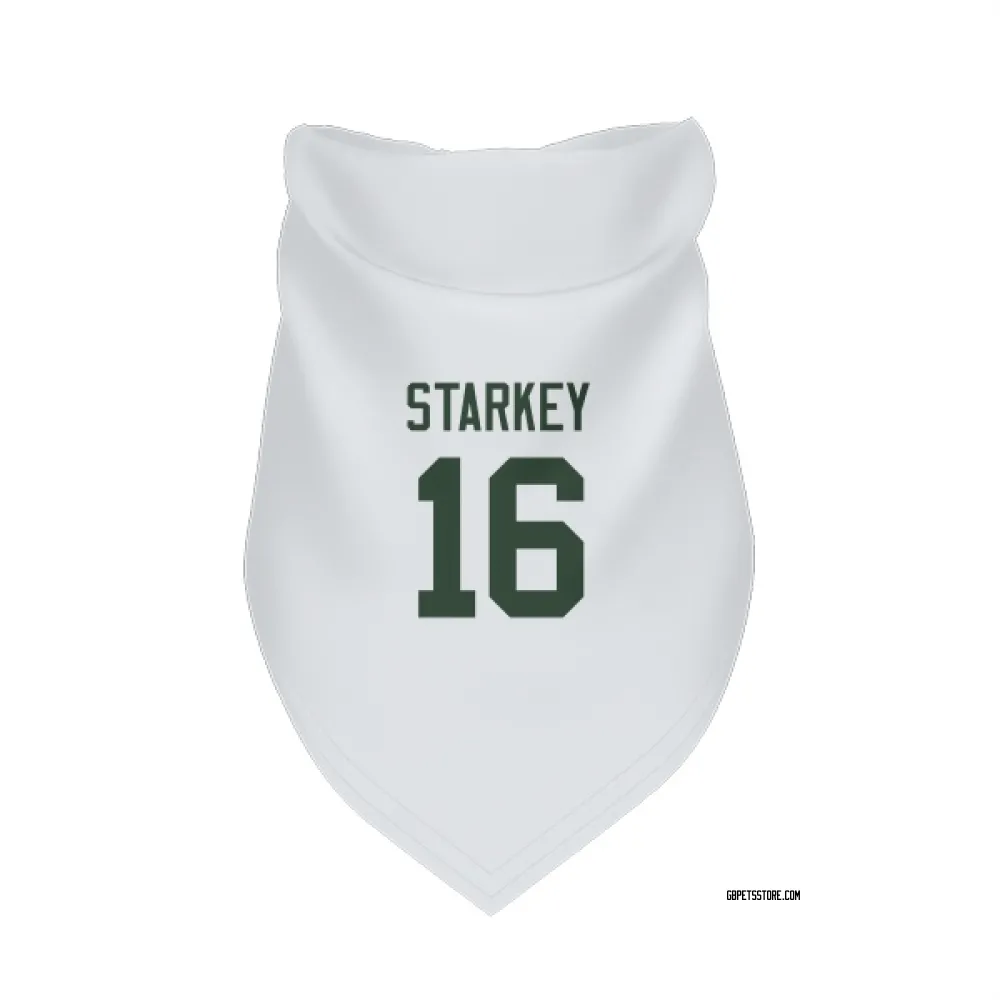 Green Bay Packers Rory Starkey White Pet Bandana for Dog & Cat
