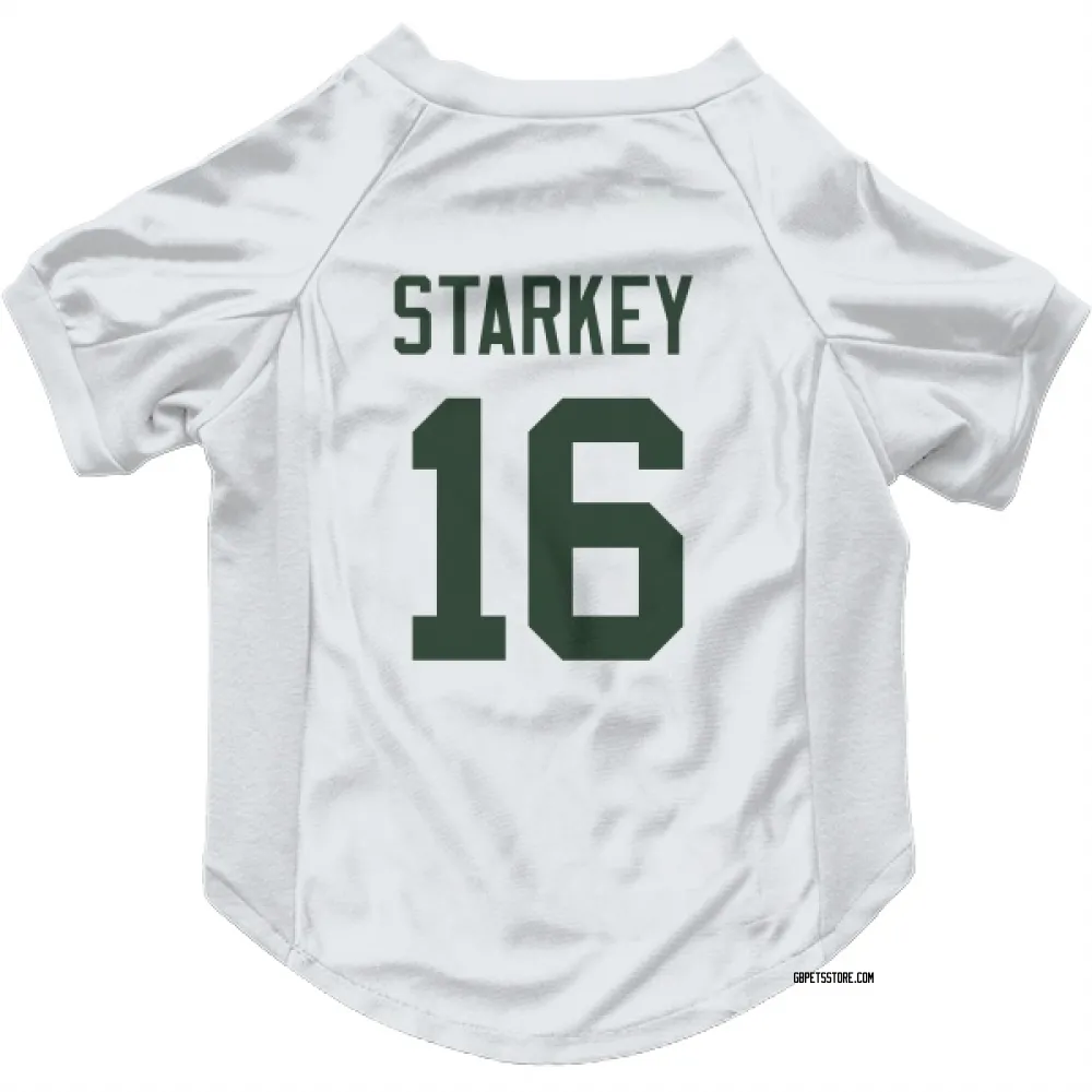 Green Bay Packers Rory Starkey White Pet Jersey for Dog & Cat