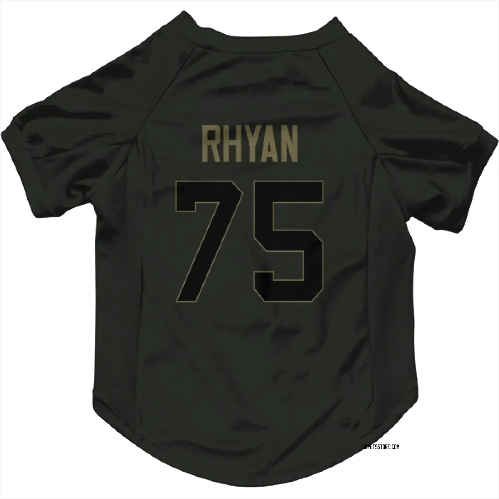 Green Bay Packers Sean Rhyan Black Service Pet Jersey for Dog & Cat