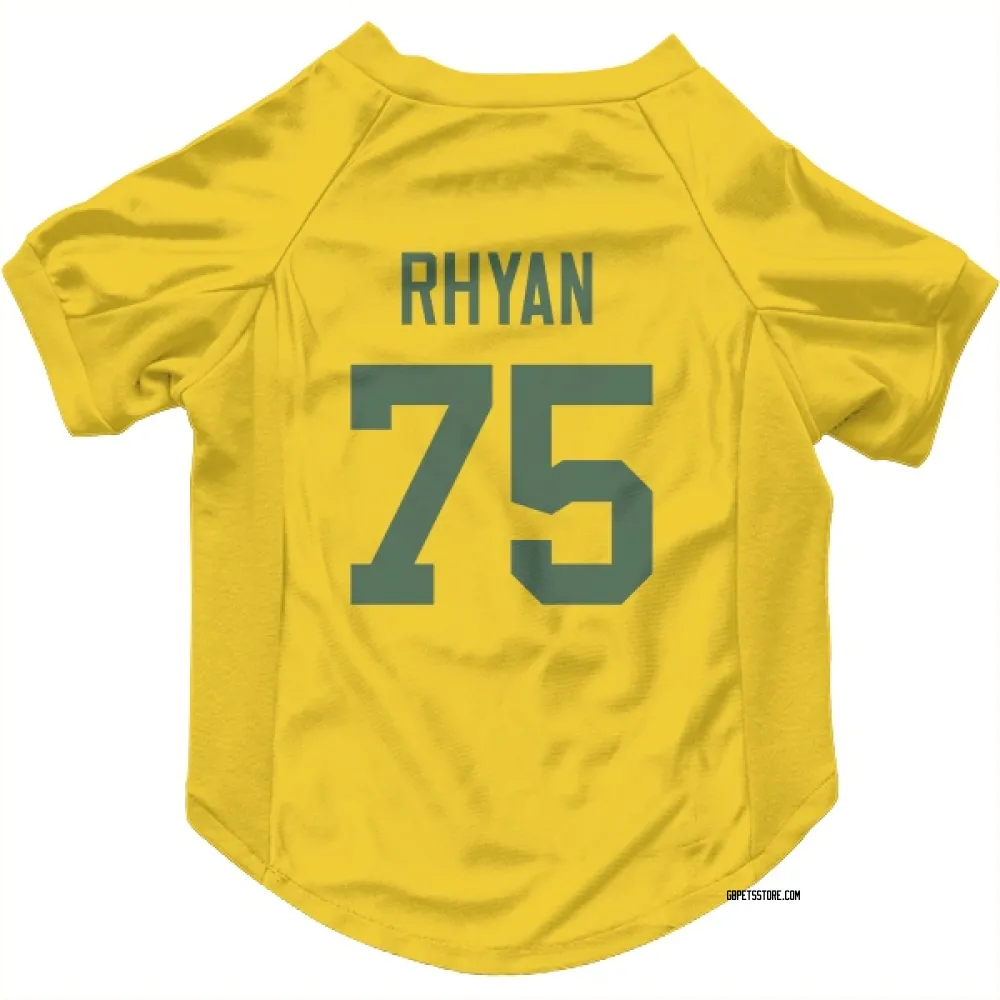 Green Bay Packers Sean Rhyan Gold Pet Jersey for Dog & Cat