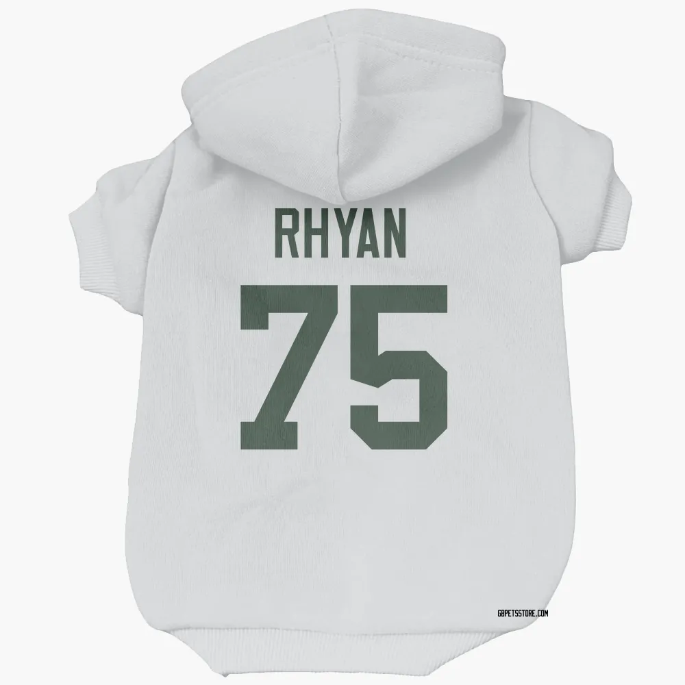 Green Bay Packers Sean Rhyan White Pet Hoodie for Dog & Cat
