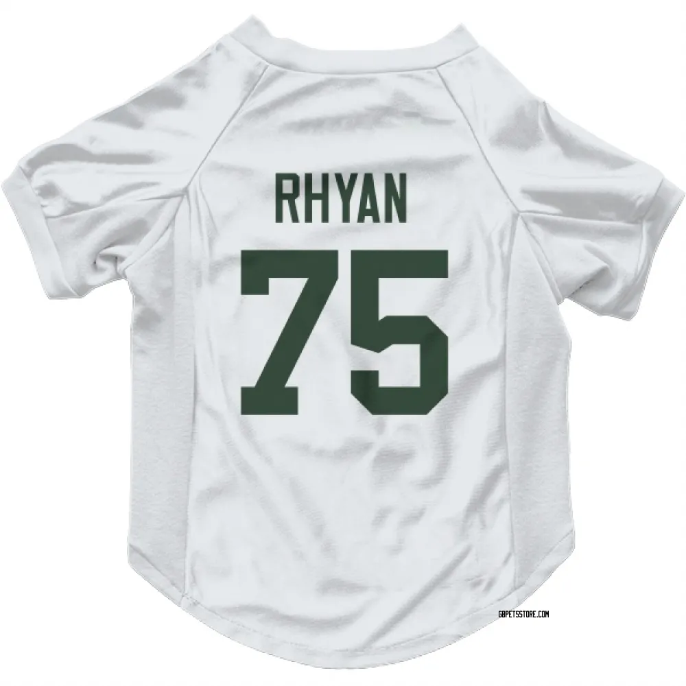 Green Bay Packers Sean Rhyan White Pet Jersey for Dog & Cat