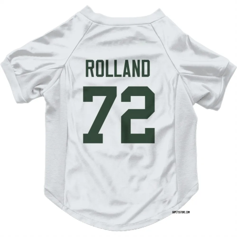 Green Bay Packers Spencer Rolland White Pet Jersey for Dog & Cat
