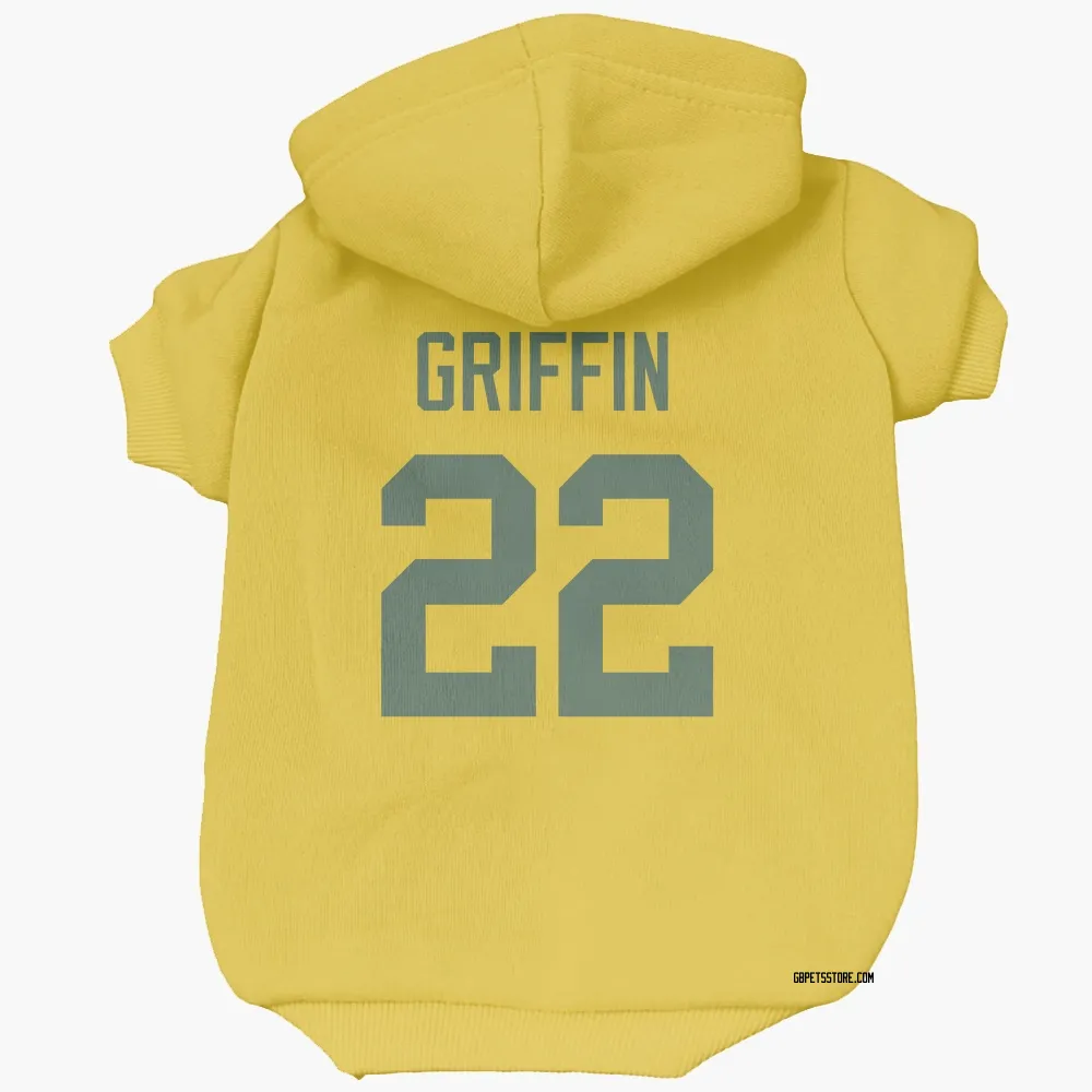 Green Bay Packers Tulu Griffin Gold Pet Hoodie for Dog & Cat