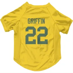 Green Bay Packers Tulu Griffin Gold Pet Jersey for Dog & Cat