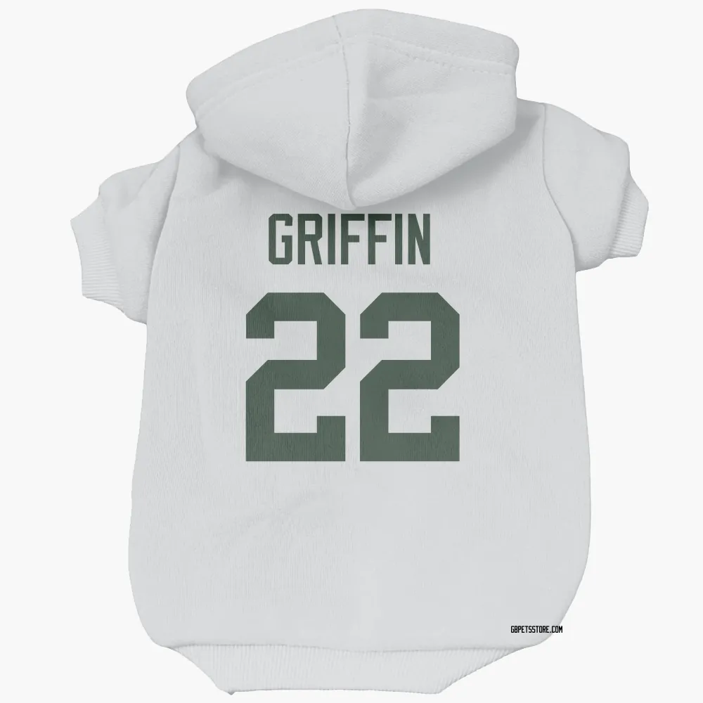 Green Bay Packers Tulu Griffin White Pet Hoodie for Dog & Cat