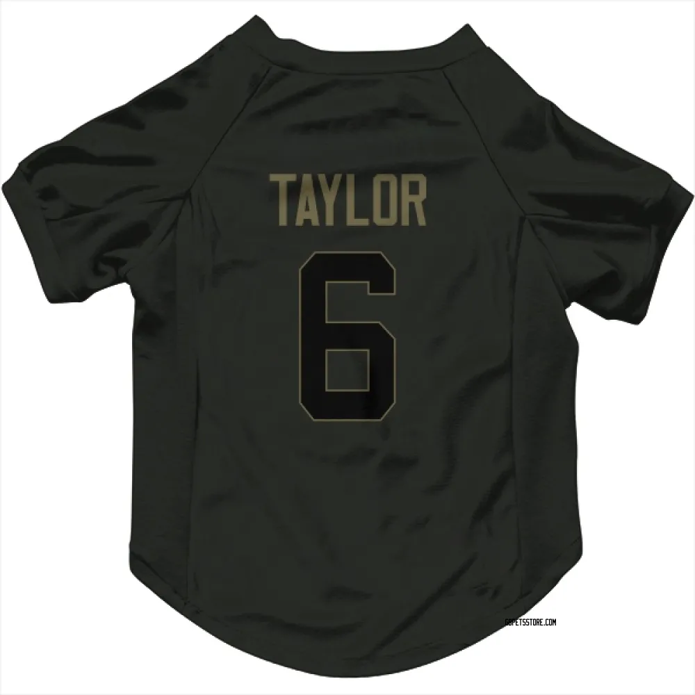 Green Bay Packers Tyrod Taylor Black Service Pet Jersey for Dog & Cat