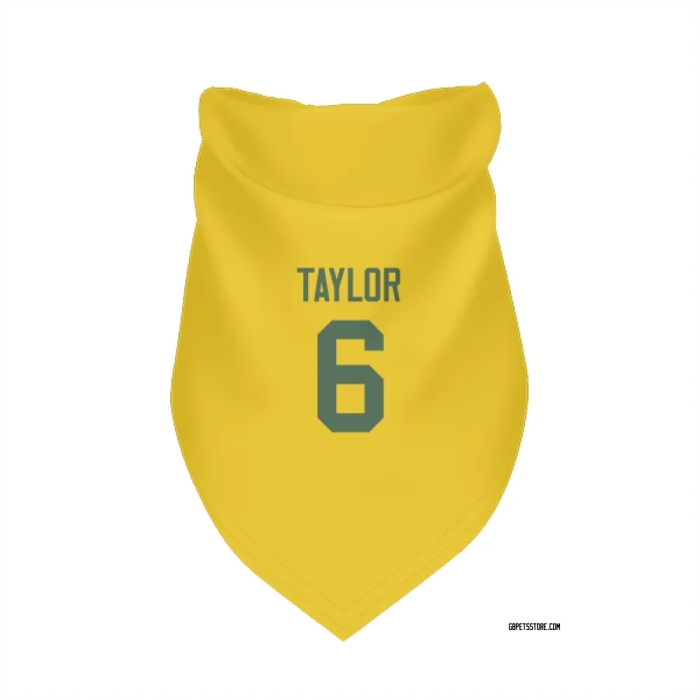 Green Bay Packers Tyrod Taylor Gold Pet Bandana for Dog & Cat