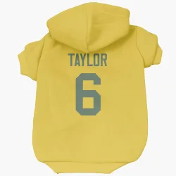 Green Bay Packers Tyrod Taylor Gold Pet Hoodie for Dog & Cat