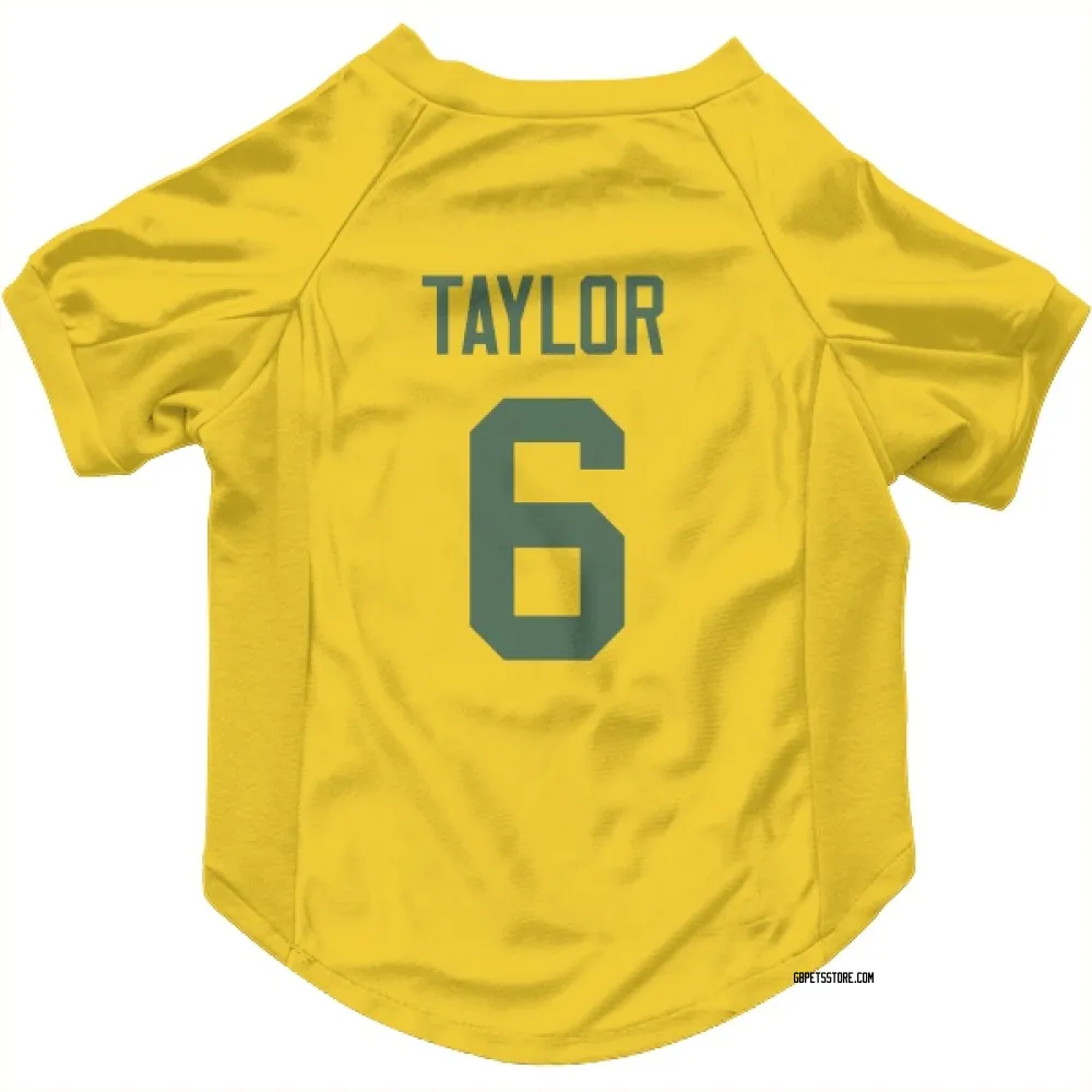 Green Bay Packers Tyrod Taylor Gold Pet Jersey for Dog & Cat