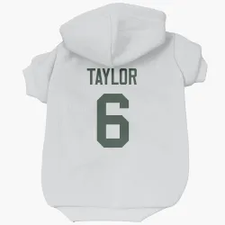 Green Bay Packers Tyrod Taylor White Pet Hoodie for Dog & Cat