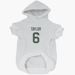 Green Bay Packers Tyrod Taylor White Pet Hoodie for Dog & Cat