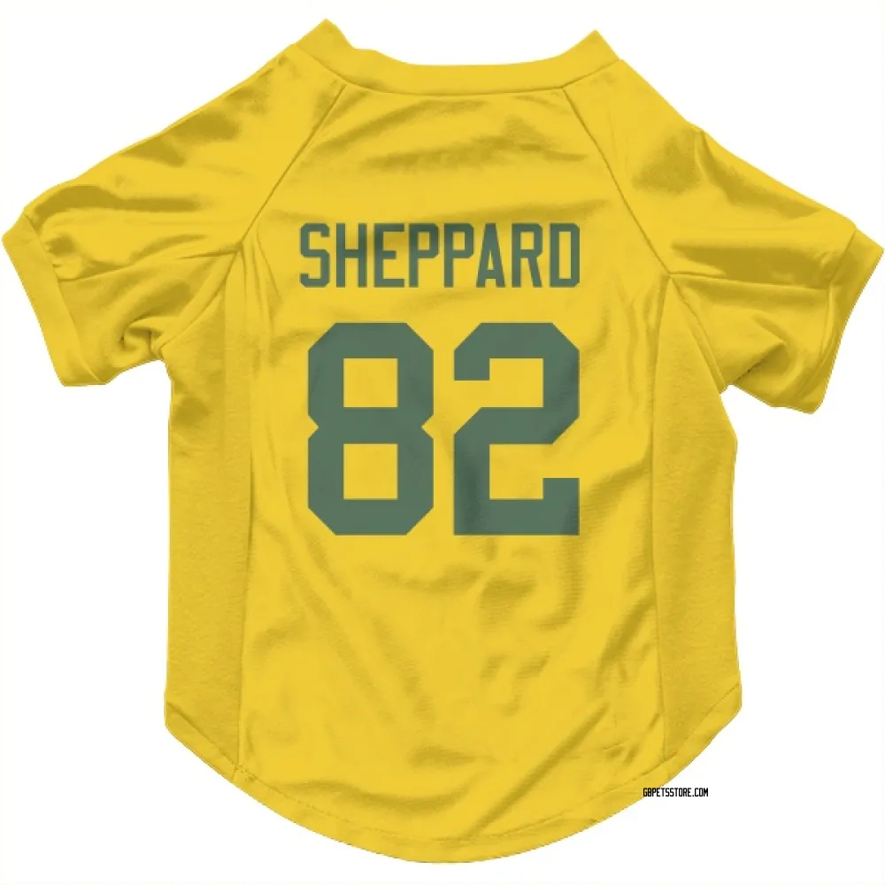 Green Bay Packers Will Sheppard Gold Pet Jersey for Dog & Cat