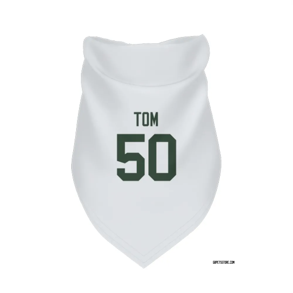 Green Bay Packers Zach Tom White Pet Bandana for Dog & Cat